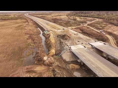 Видео: Трасса М5 "Урал" Строительство участка 68 - 86км. Ульянино-Непецино