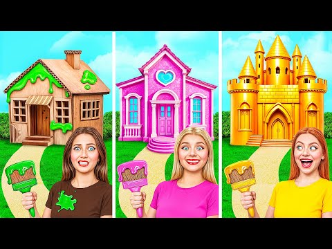 Видео: Домики Одного Цвета Бедная vs Богатая vs Ультра Богатая | Умные Гаджеты или Лайфхаки Multi DO Smile