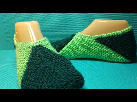 Видео: #737 Следки спицами из квадратов/ домашние тапочки.