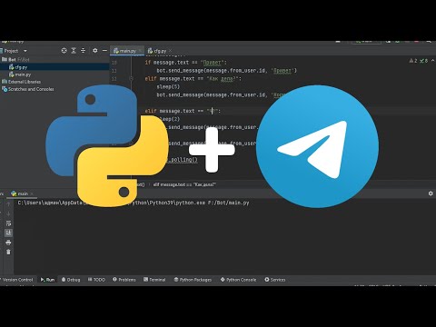 Видео: КАК СДЕЛАТЬ ТЕЛЕГРАМ БОТА СОБЕСЕДНИКА НА PYTHON?