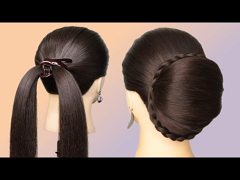 Видео: Отличный урок по причёске! Простой пучок из косы на любой случай! Преображение повседневного обра...