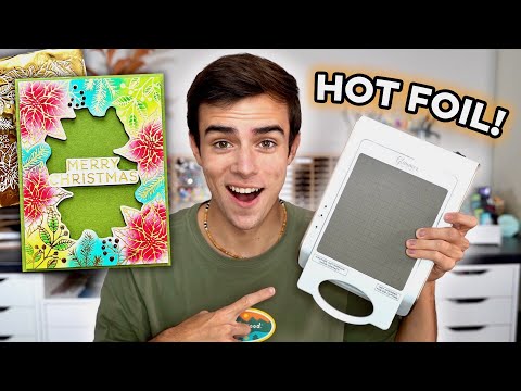 Видео: Тестируем горячую фольгу Spellbinders Glimmer для изготовления открыток!
