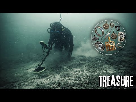 Видео: Нашли серебро и золото с металлоискателем под водой!