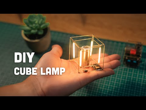 Видео: DIY минималистичный декоративный светильник | Лампа-куб из медной проволоки