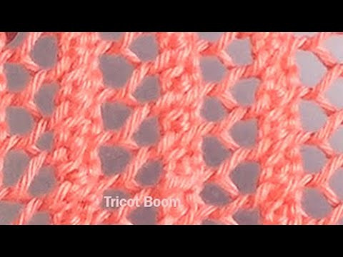 Видео: Вертикальная мережка / Вязание спицами