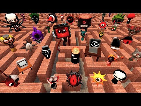 Видео: ВСЕ ВИДЫ ХОРРОР СПРУНКИ В БОЛЬШОМ ЛАБИРИНТЕ - All Phases Horror Sprunki Song Big Maze Garry's Mod