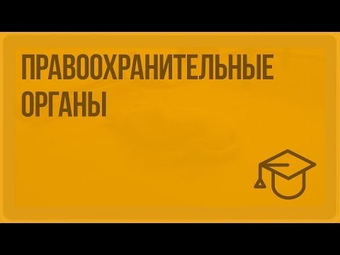 Видео: Правоохранительные органы. Видеоурок по обществознанию 9 класс