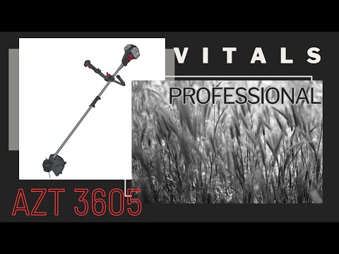 Видео: Аккумуляторная коса Vitals Professional AZT 3605 SmartLine+, обзор, тест, длинное видео...