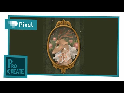 Видео: Рисуем портрет оленя в Procreate (+ проверка работ)