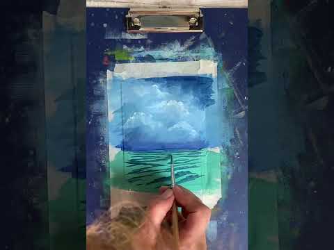 Видео: Парусник перед грозой. Рисуем просто и поэтапно гуашью.