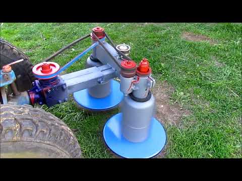 Видео: Роторная косилка к мотоблоку МТЗ. Rotary mower for the MTZ motor-block.