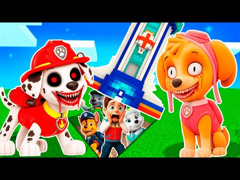 Видео: ПРЯЧУСЬ ПОД БАЗОЙ от СКАЙ EXE и МАРШАЛ EXE с ЩЕНЯЧИЙ ПАТРУЛЬ в МАЙНКРАФТ