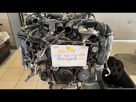 Видео: 1VD-FTV TLC200 2012 Сахалин 186.400 km /дефектовка двигателя/