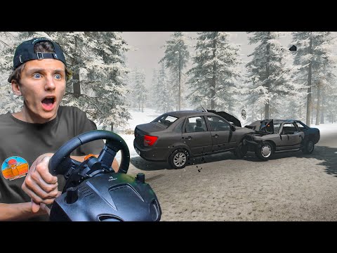 Видео: ГОЛОЛЕД НА ТРАССЕ ПРИВЕЛ К АВАРИИ...! (BEAM NG DRIVE)