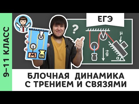 Видео: Блочная динамика с трением | Ботаем ЕГЭ #04 | Кинематические связи, физика, Михаил Пенкин