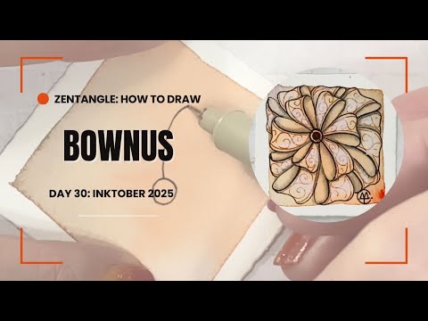 Видео: Зентангл: пошаговое руководство по рисованию боунуса / Inktober 2025, день 30