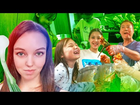 Видео: Готовим любимое кимчи из зелёного лука:) /KOREA VLOG/