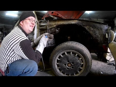 Видео: Переварка пассажирского пола и порога Mercedes W123, часть 4