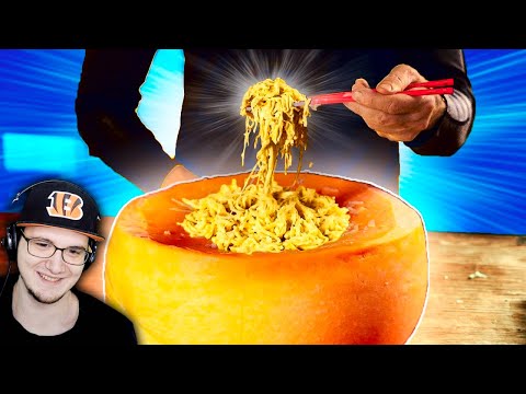 Видео: VANZAI ► ПОВТОРЯЕМ НЕВЕРОЯТНУЮ УЛИЧНУЮ ЕДУ СО ВСЕГО МИРА 2 / дерево-пирог / ПАСТА В СЫРОМ | Реакция