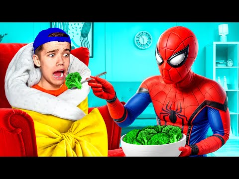 Видео: ЧЕЛОВЕК ПАУК Стал Нашей НЯНЕЙ на 24 ЧАСА !