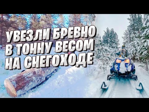 Видео: КАК УВЕЗТИ НА СНЕГОХОДЕ БРЕВНО В ТОННУ ВЕСОМ?! / Спасли замерзающего подростка