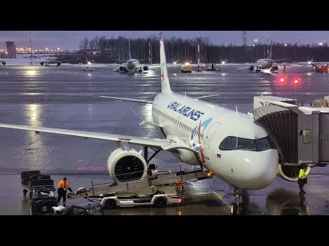 Видео: Airbus A320neo а/к Уральские авиалинии | Рейс Москва - Санкт-Петербург