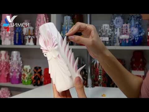 Видео: Свеча резная АНГЕЛ от свечной мастерской ДИМСИ