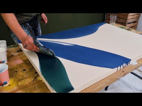 Видео: ВОТ ОНО!! Слияние двух моих стилей акриловой живописи! / Живопись на необработанном холсте