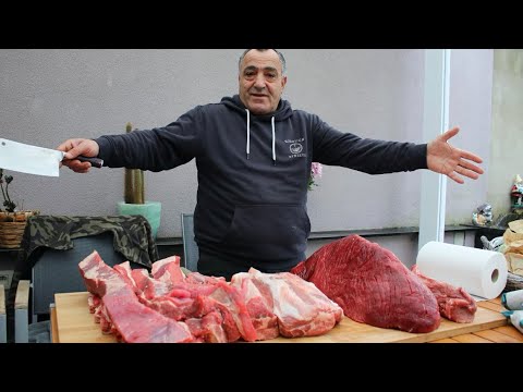 Видео: Одновременное приготовление  разных блюд из 30 кг свинины и говядины