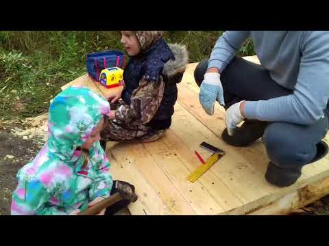 Видео: Пос. Пено строим мост. Волга. Остров.