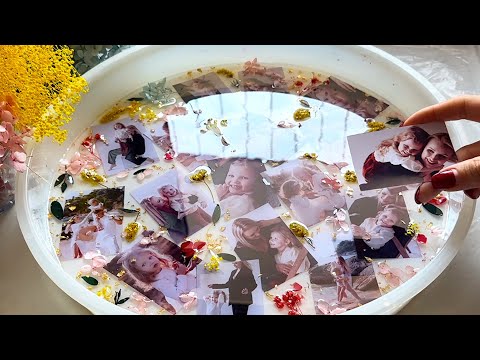 Видео: Урок рисования смолой! Удивительный белый стол из цветов и эпоксидной смолы.