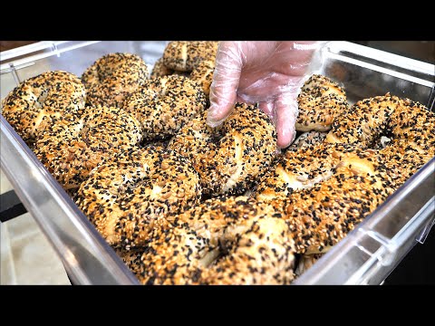 Видео: Удивительно вкусные бублики: каждое утро готовят 22 вида бубликов / Корейская еда