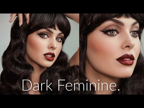 Видео: Урок по созданию макияжа в стиле DARK FEMININE 🥀 Femme Fatale Glam + Sephora Haul!