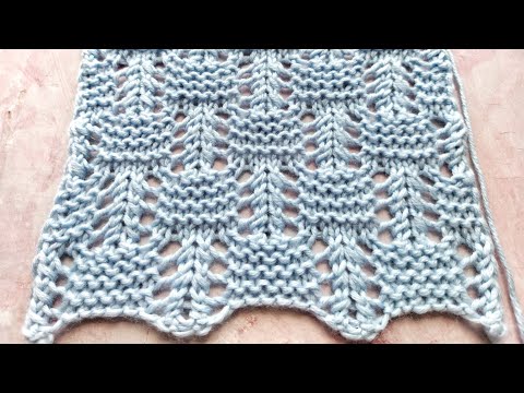 Видео: Замечательная ажурная шахматка спицами 🎀  Простой и лёгкий узор