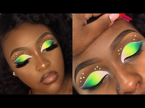 Видео: Зелёный удлинённый срез | Учебник по макияжу для клиента