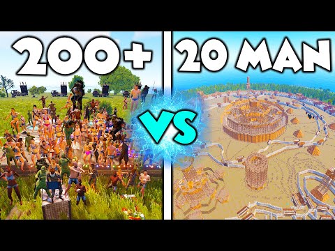 Видео: Смогут ли 200+ RAIDERS победить команду с 200 000+ часов? - Rust