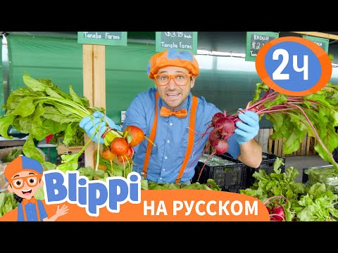 Видео: Блиппи на ферме Танаки🌽 | Изучай этот мир вместе с Блиппи | Blippi Russian
