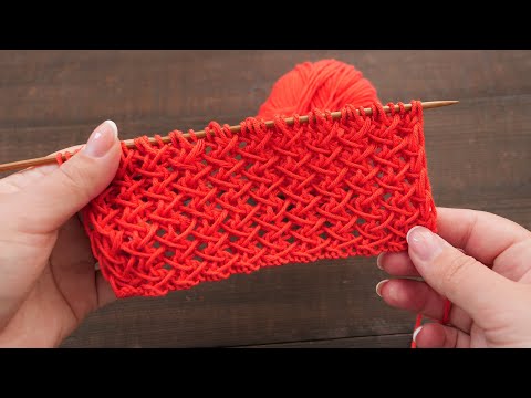 Видео: Ажурный узор «Сорняк» спицами 🥬 «Weeds» knitting pattern