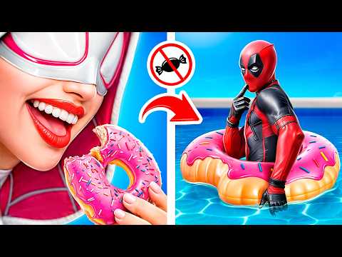 Видео: Как пронести сладости в бассейн! Дэдпул vs Росомаха!