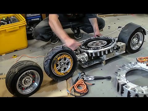 Видео: Человек строит высокую мощную толстую шины электрический скутер | DIY Project от @hennybutabi