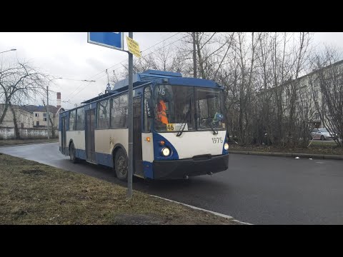 Видео: Троллейбус, маршрут №46(сокращённый) ВЗТМ-5284.02 б.1975 (12.03.2020) Санкт-Петербург