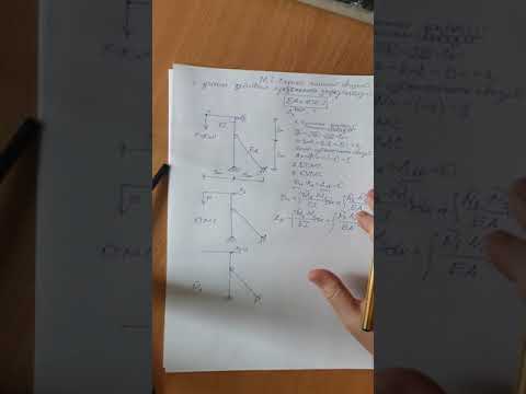 Видео: Расчет рамы Методом Сил с 1-ой неизвестной с учетом продольных деформаций