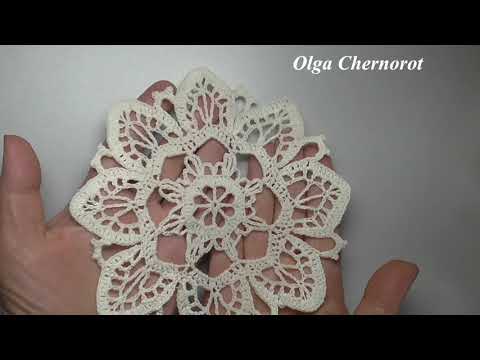 Видео: Crochet lace mochi Very nice and simple  Простой красивый кружевной мотив