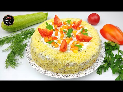 Видео: Закусочный торт из кабачков. Невероятно вкусный и простой рецепт!