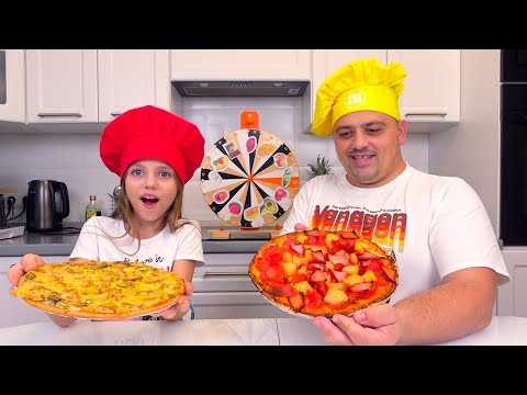 Видео: Настя с папой готовят дома Пицца ЧЕЛЛЕНДЖ My little Nastya