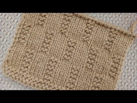 Видео: Теневой узор спицами поворотными и круговыми рядами.