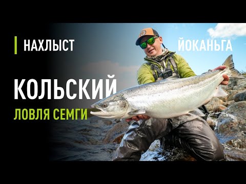 Видео: Ловля СЕМГИ на Кольском, ЙОКАНЬГА открытие сезона 2022. Рыба срывается в порог, порванная леска.
