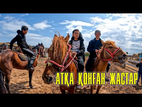 Видео: Жастрады атқа мінгізіп | Өзара атпен жарысты