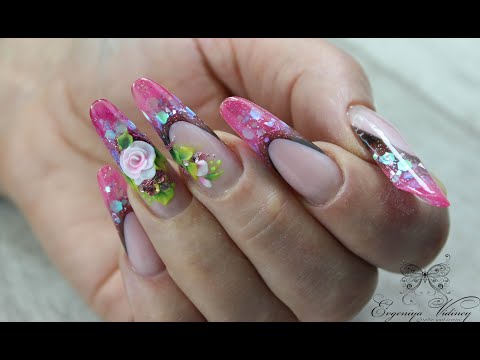 Видео: Коррекция АКРИГЕЛЕМ /Арочный миндаль,красивый френч