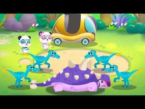 Видео: ПАНДЫ СПАСАТЕЛИ помогают АНКИЛОЗАВРУ и СПИНОЗАВРУ | Мультик игра про динозавров